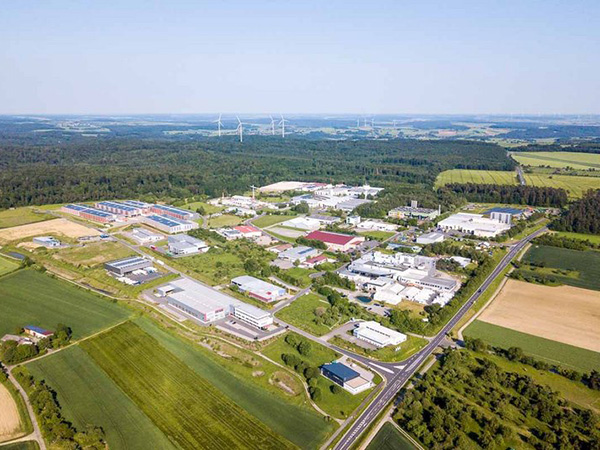 Regionaler Industriepark Osterburken Luftaufnahme des Gewerbegebiets