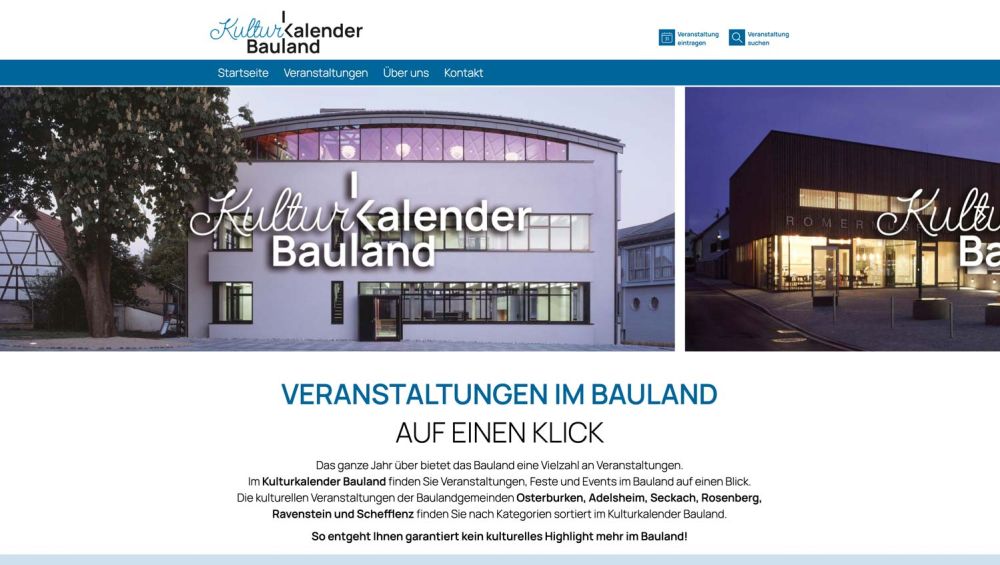 Webseite vom Bauland-Kultur-Kalender